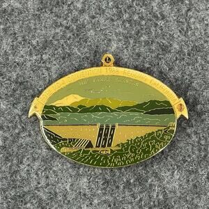 Vtg Lions Club - Huge 3”- 60th MD-4 Convention Redding CA, The 3 Shastas- Enamel